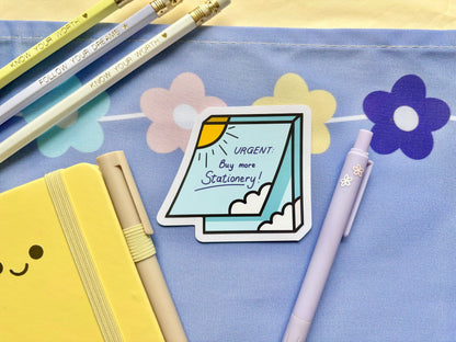 Urgent: Buy More Stationery Die-Cut Sticker