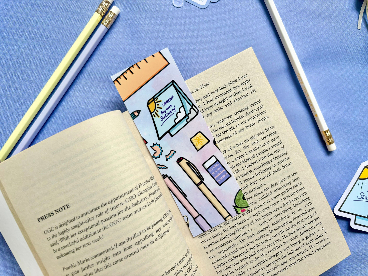 ‘Happiness is Shopping For Stationery’ Bookmark